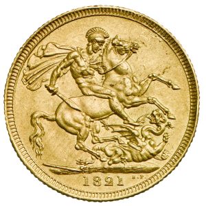1821 Γεώργιος Δ' - Χρυσή Λίρα Αγγλίας