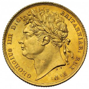 1825 Γεώργιος Δ' - Χρυσή Λίρα Αγγλίας